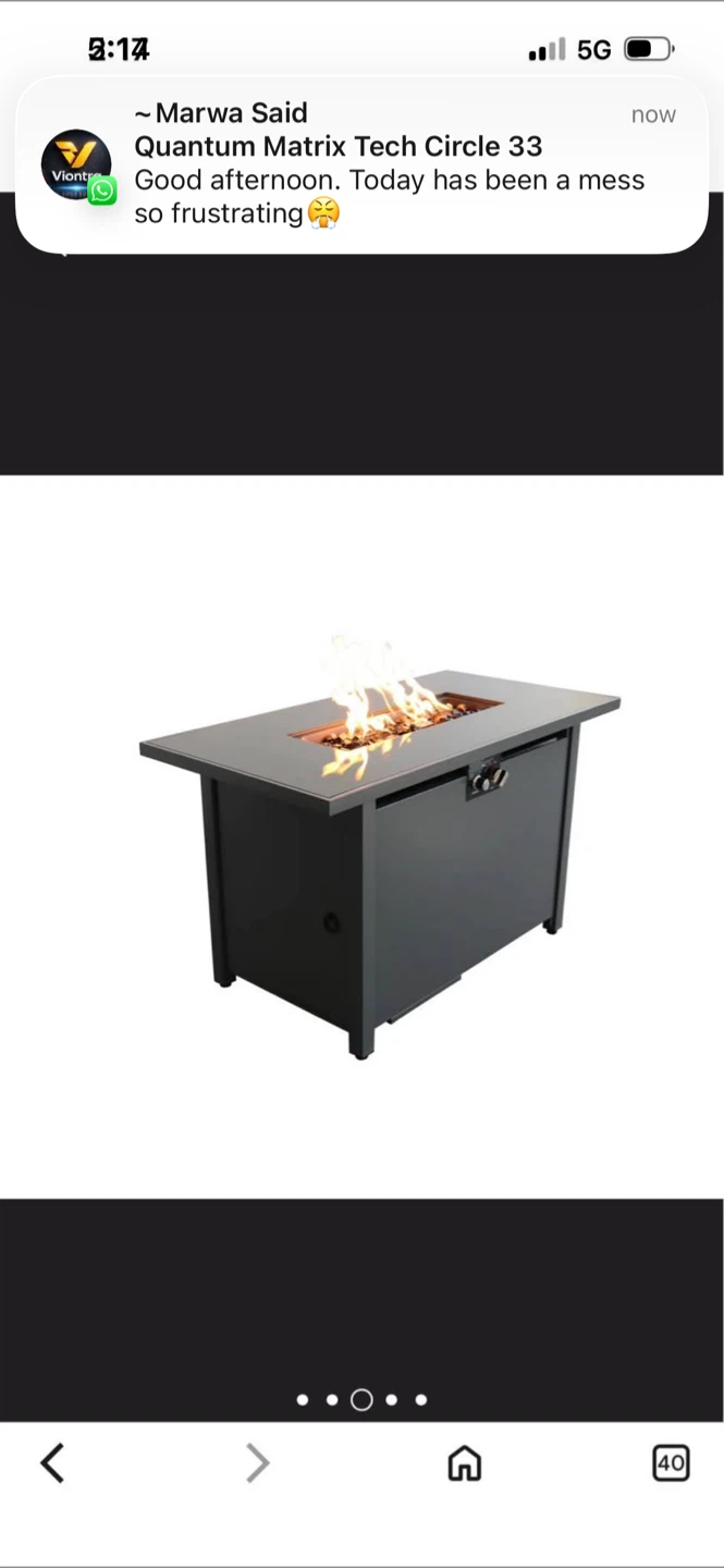 New 43" Rectangular Metal Fireplace - photo 5