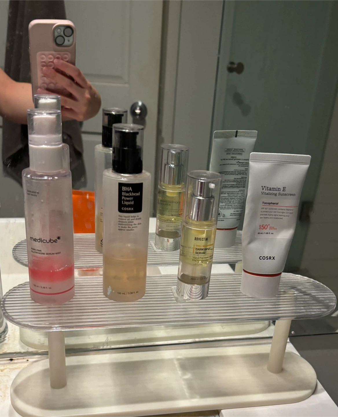 Clear Acrylic Shelf Display Stand Skincare Organizer - photo 2