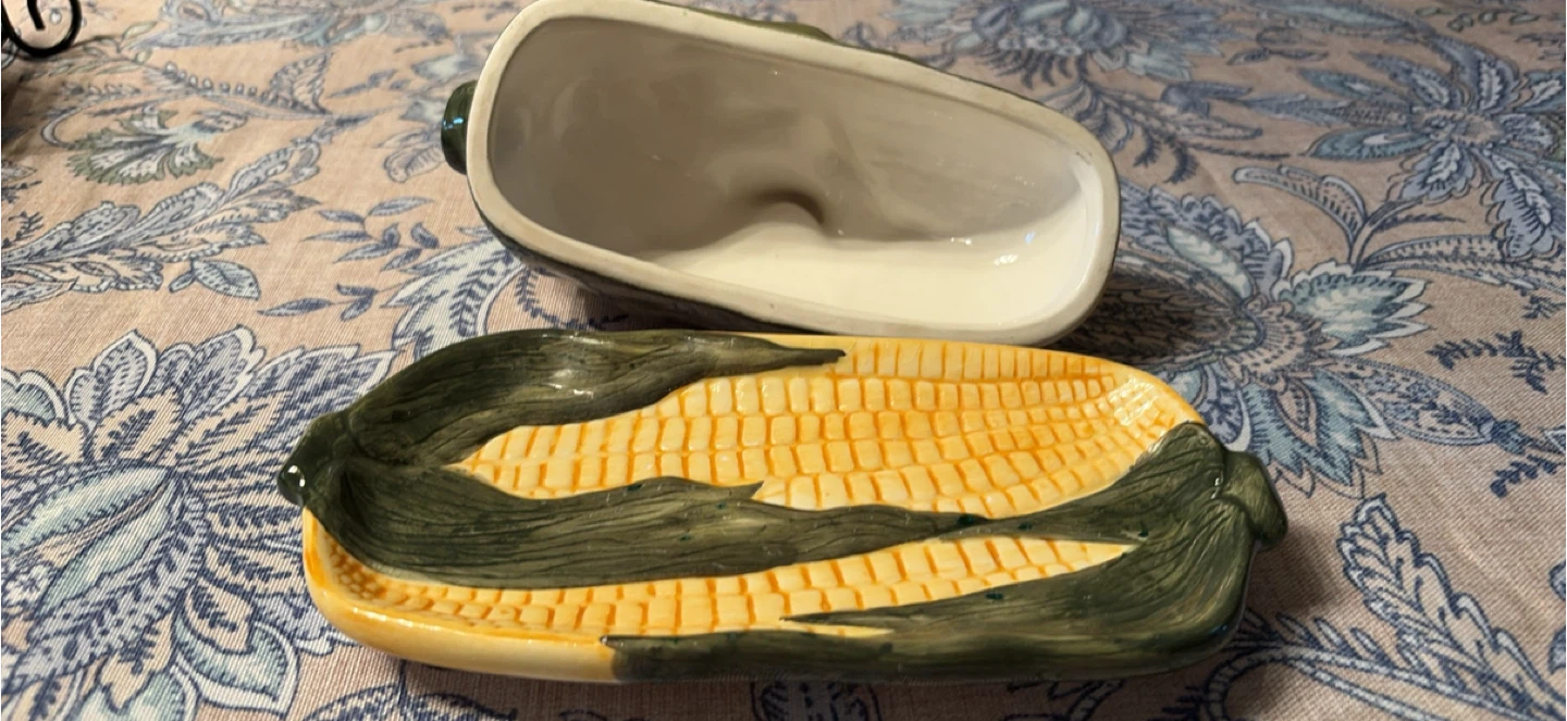 Corn Shaped Butter Dish & Salt and Pepper Shakers - photo 3