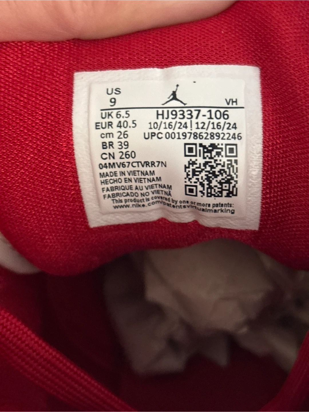NEW Women's Air Jordan 1 Mid SE "Sail/Varsity Red" Size 9 - photo 4