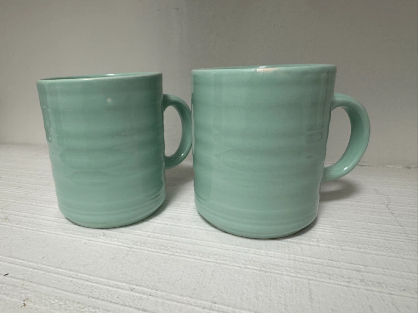 Set of 2 JT Made in England ceramic coffee mugs