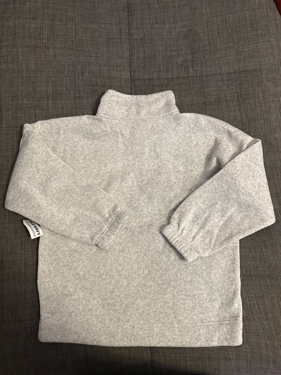 Old Navy Gray Fleece Quarter-Zip Pullover - photo 2
