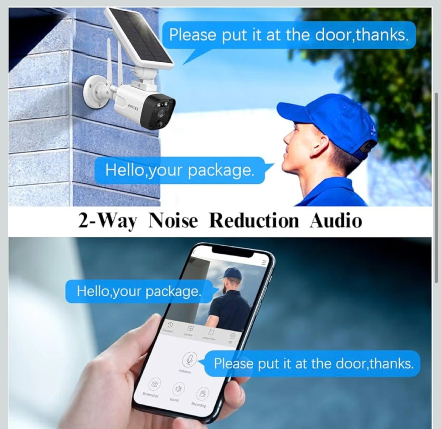 Solar Powered Battery 100% Wire-Free & 2-Way Audio Solar - photo 5