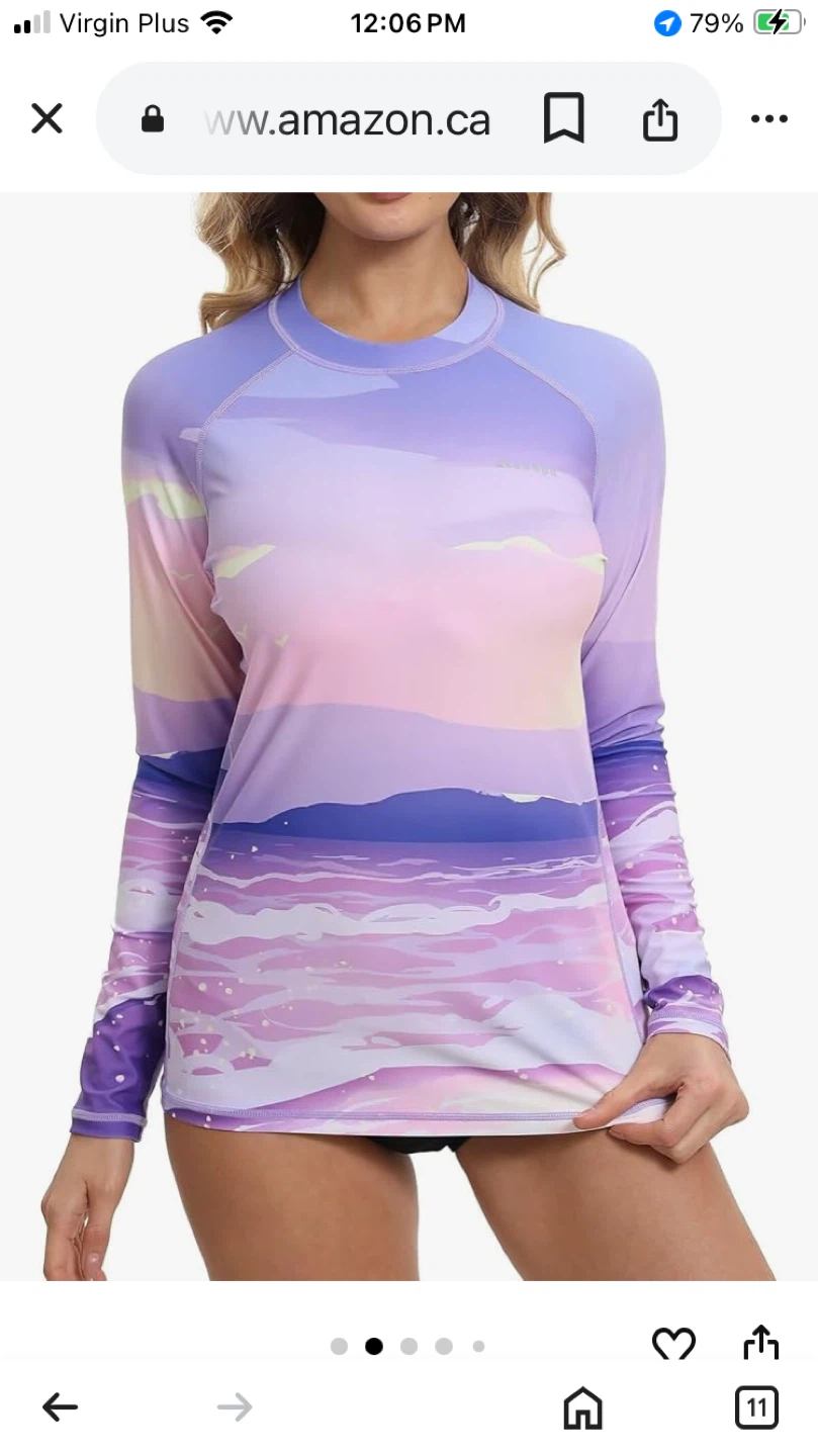 Eteoepo Women's Long Sleeve Rash Guard Shirt Size M