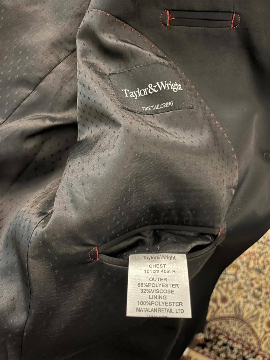 Taylor & Wright Black Tuxedo Suit Jacket and Trousers - photo 2