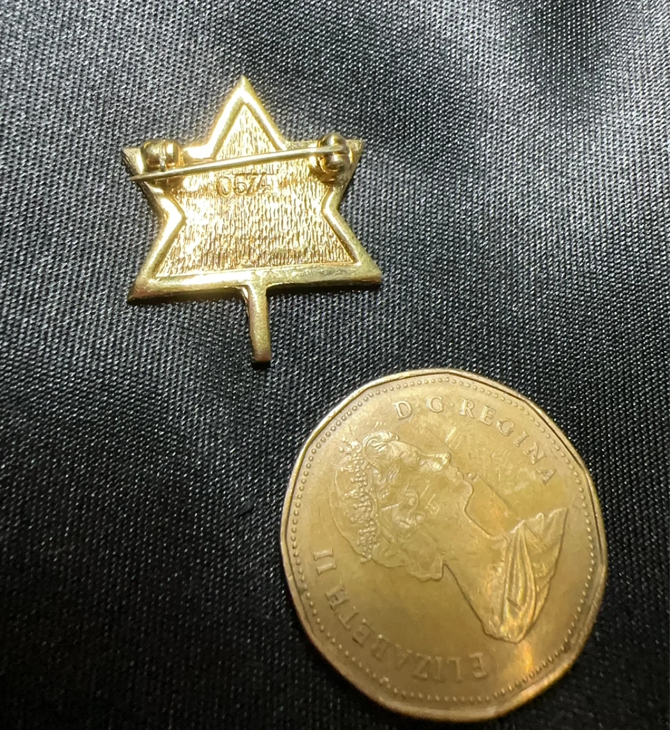 Expo Gold Tone Pin with Amber rhinestone - photo 2