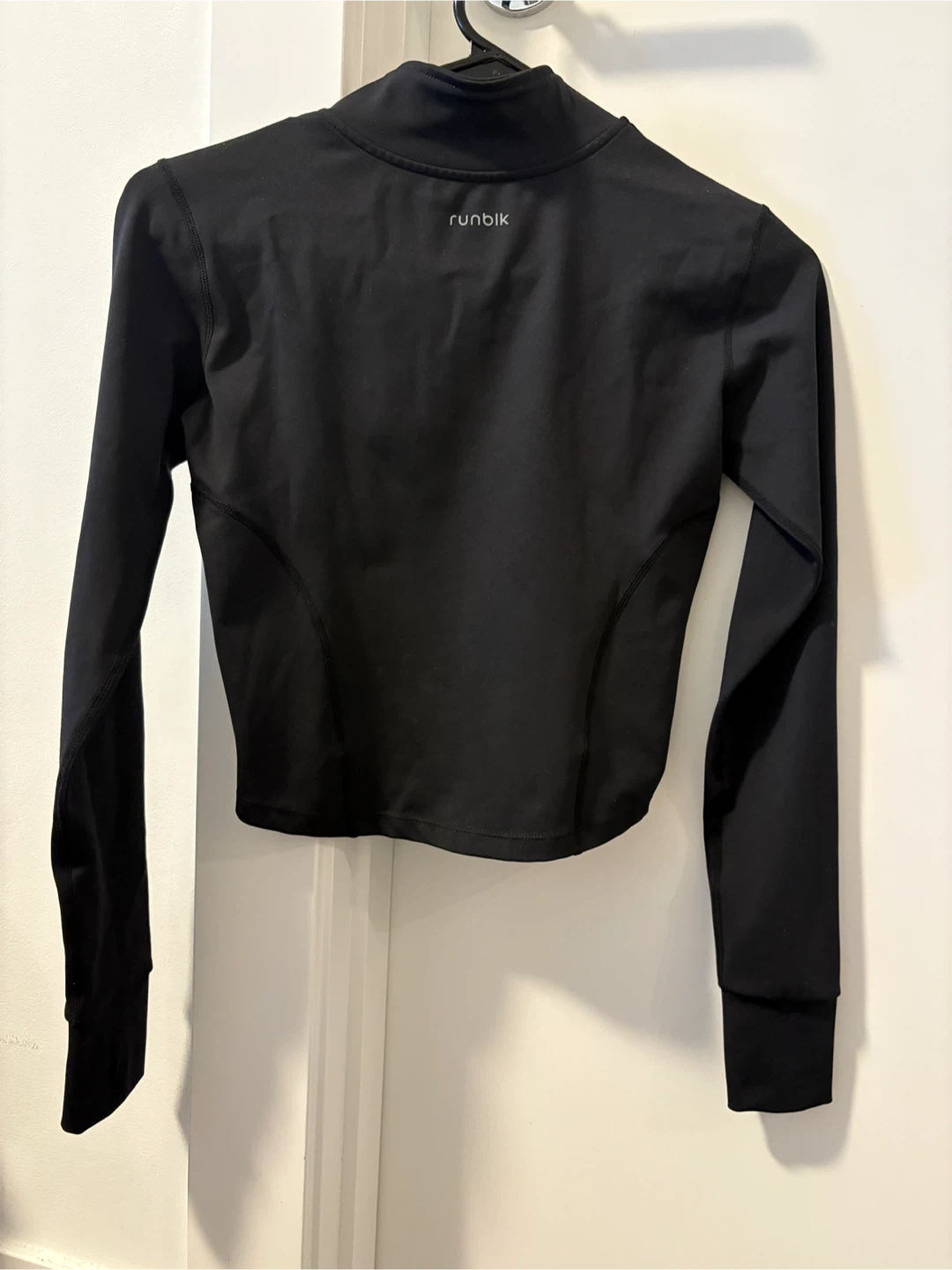 RUNBLK Black Zip-Up Cropped Jacket - Size S - photo 3