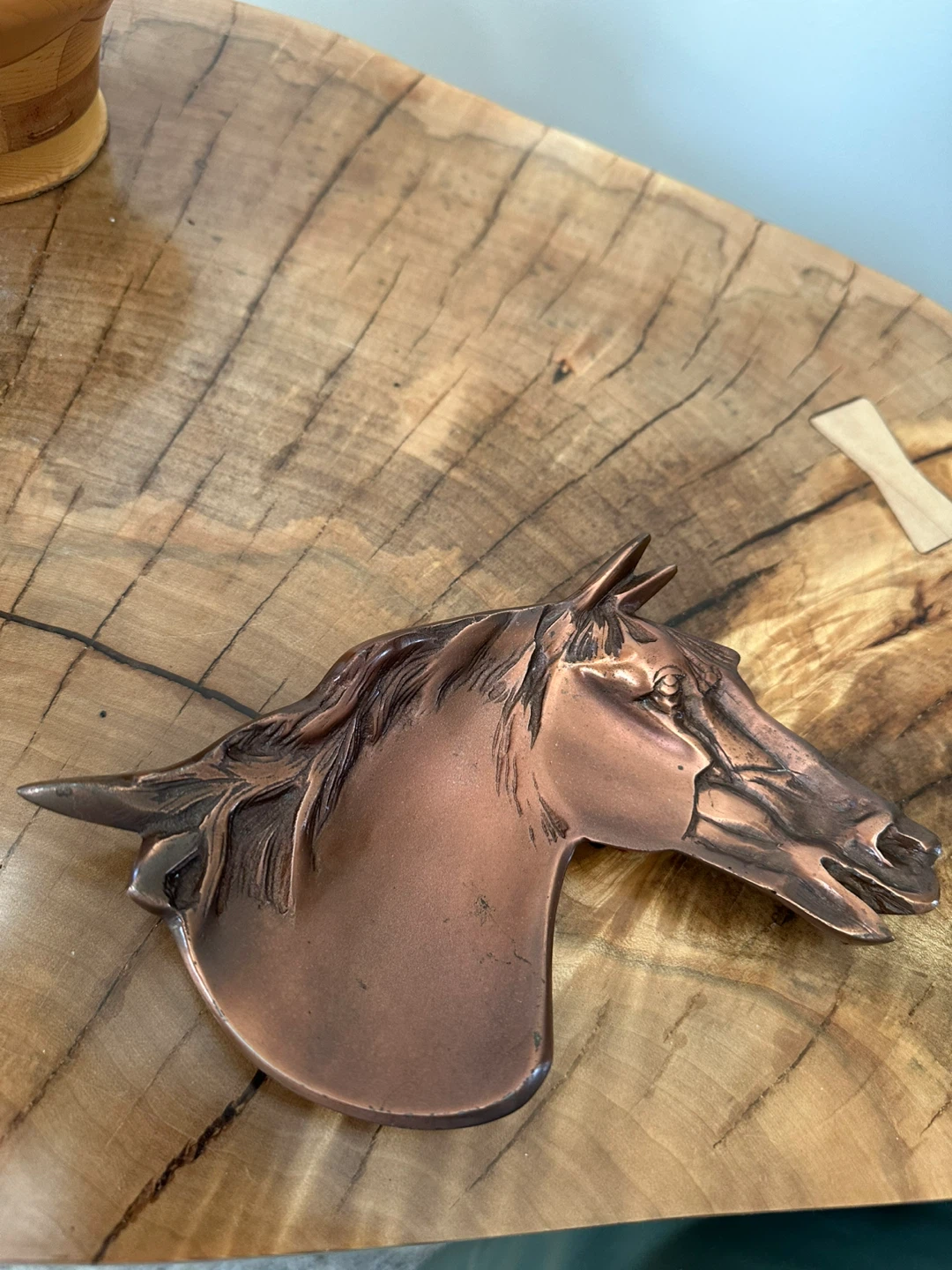 Copper-toned Horse Head Ashtray or Trinket Dish - photo 5