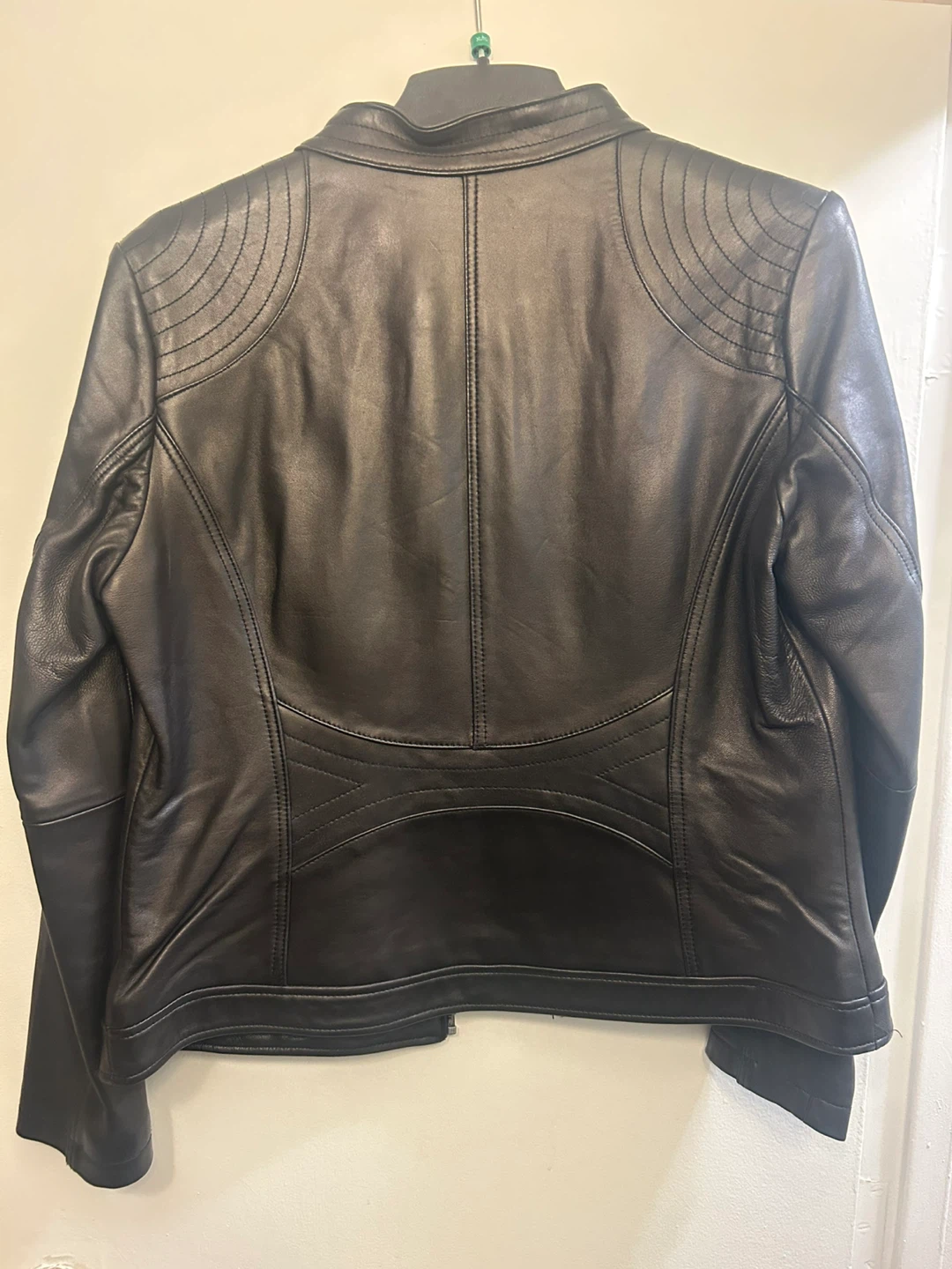 SOPHISTICATES Black Leather Moto Jacket XL/TG - photo 2