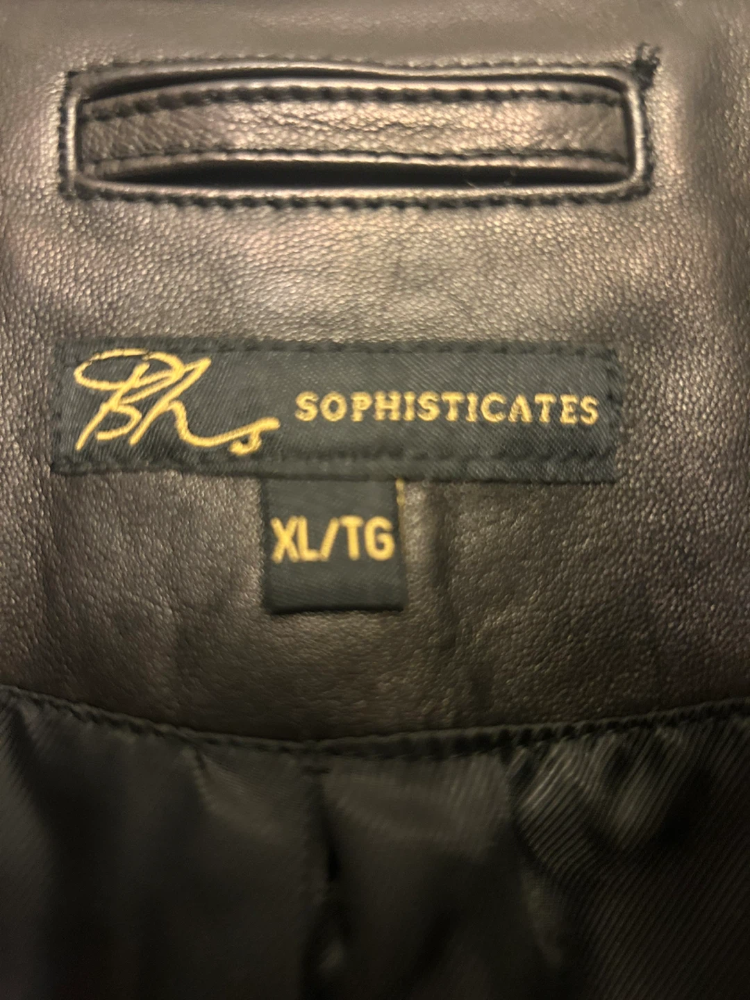 SOPHISTICATES Black Leather Moto Jacket XL/TG - photo 3