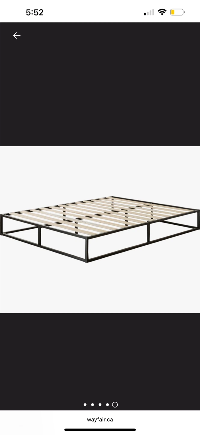 Wayfair Black Metal Bed Frame - Queen