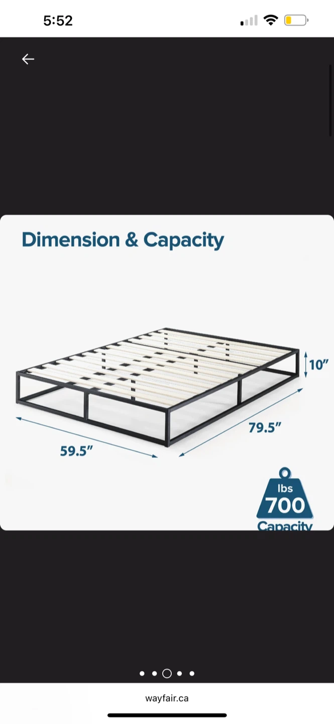 Wayfair Black Metal Bed Frame - Queen - photo 5