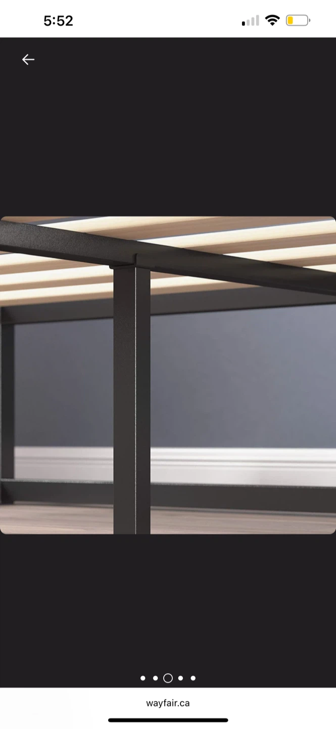 Wayfair Black Metal Bed Frame - Queen - photo 3