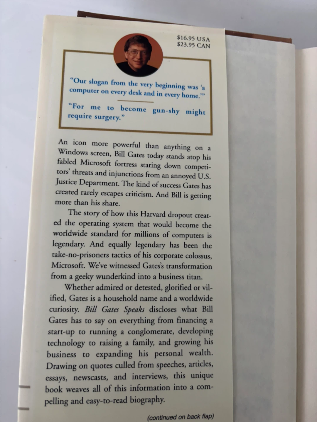 Bill Gates Speaks by Janet Lowe Book - photo 2