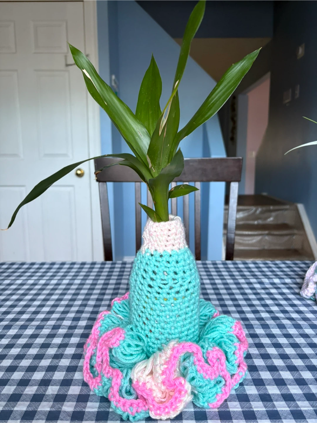 Handmade knitted bottles  flowers Decorations - photo 5