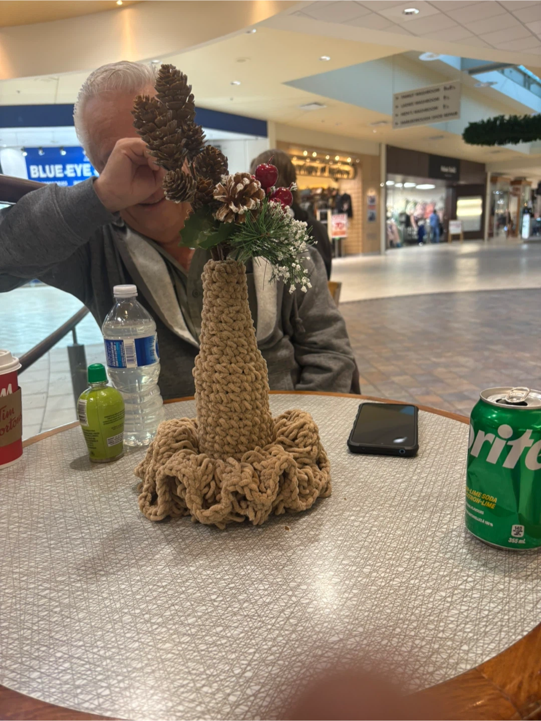 Handmade knitted bottles  flowers Decorations - photo 3