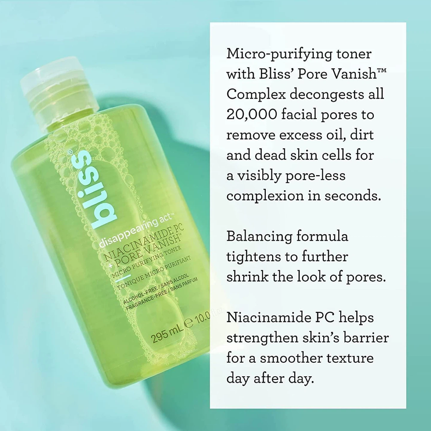 NEW Bliss Niacinamide PC + Pore Vanish™ Micro Purifying Toner - photo 5