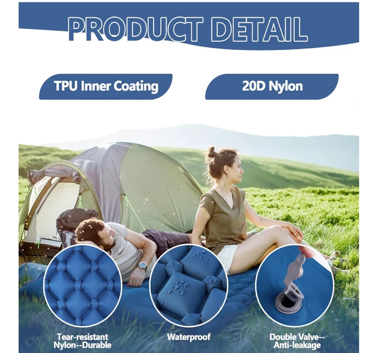 AUSTUFF Camping Sleeping Mat - Blue - photo 4