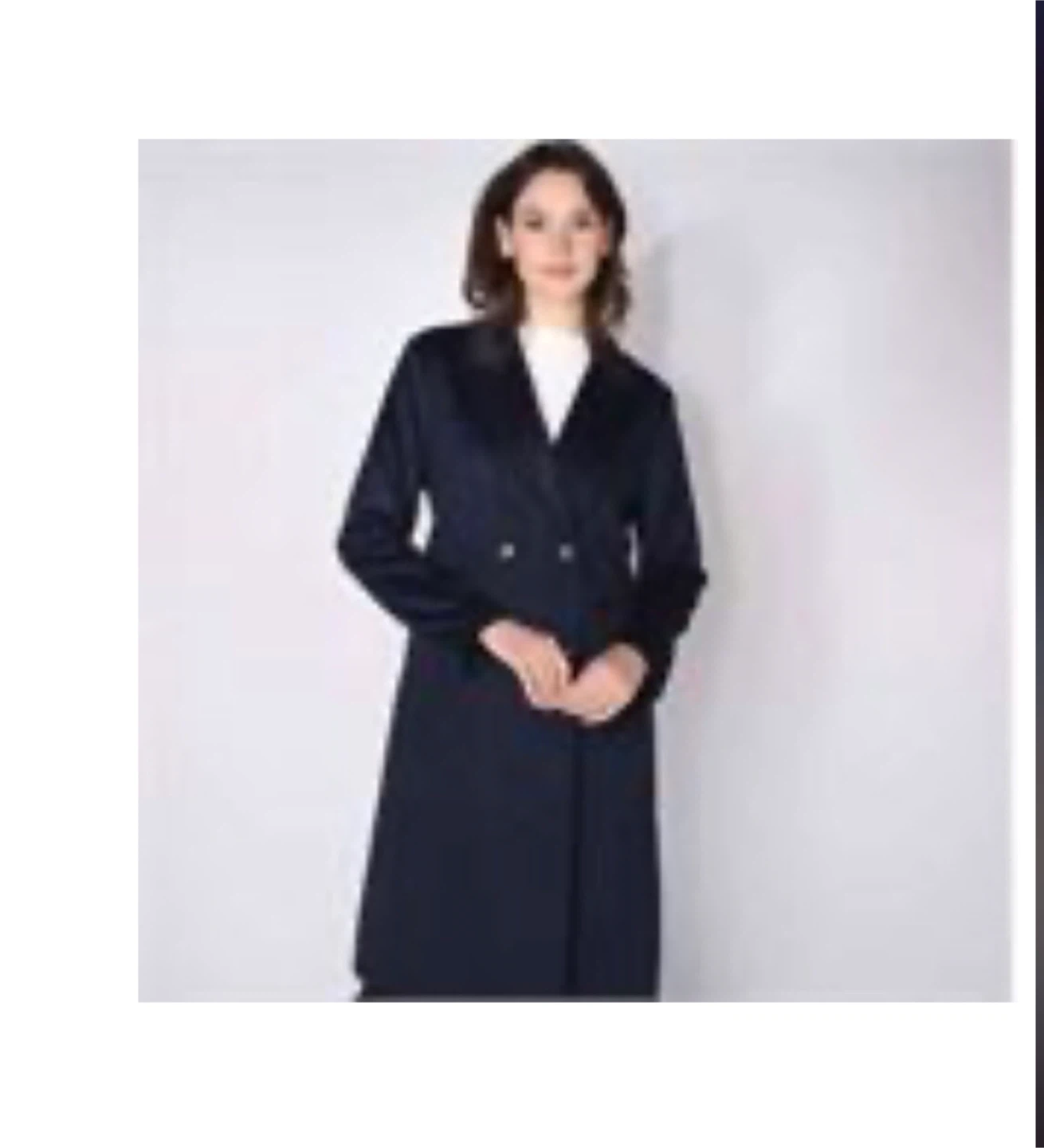 Navy Double-Breasted Coat - photo 2