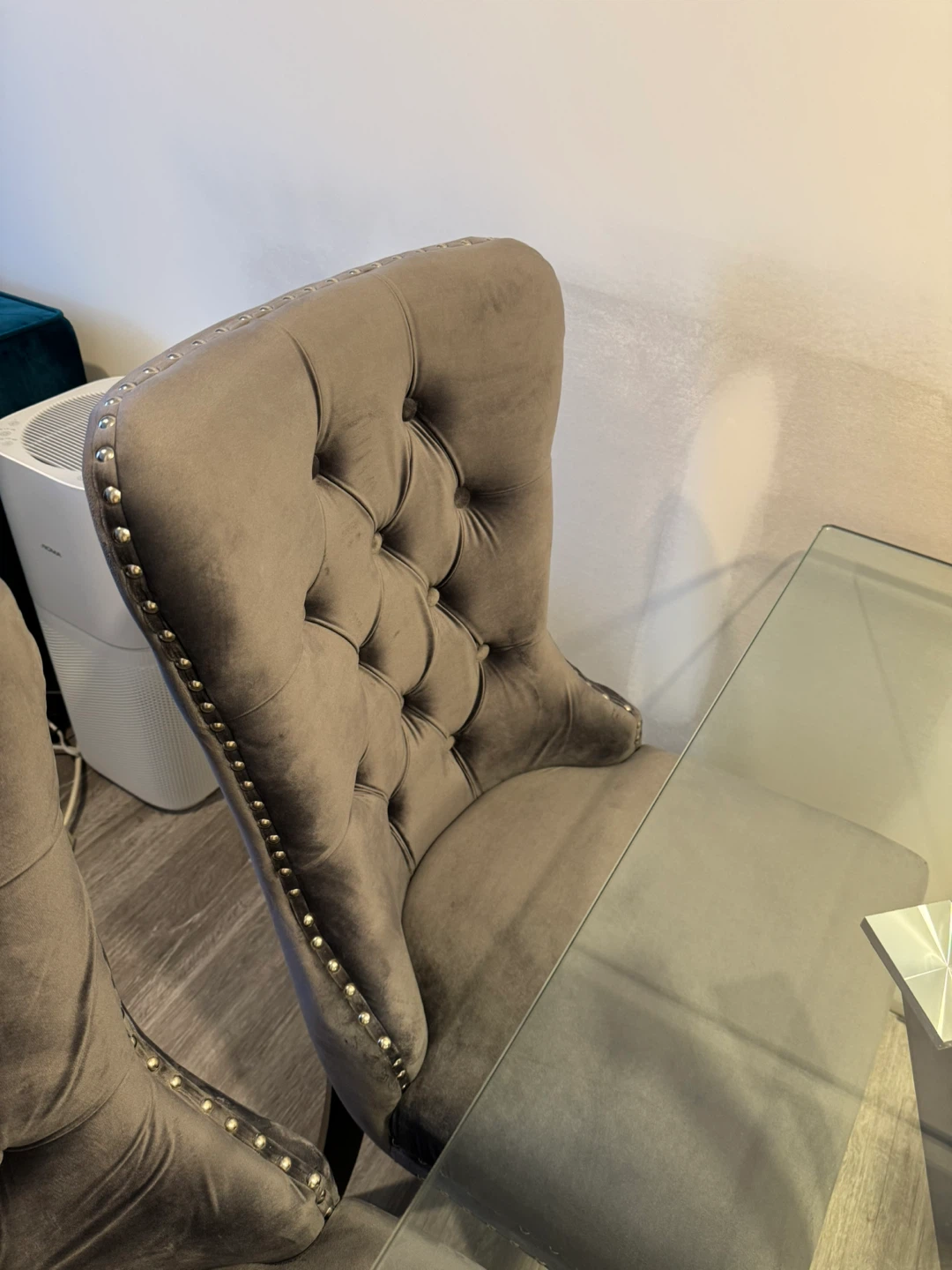 Grey Velvet Dining Chairs (Set of 4) - photo 3