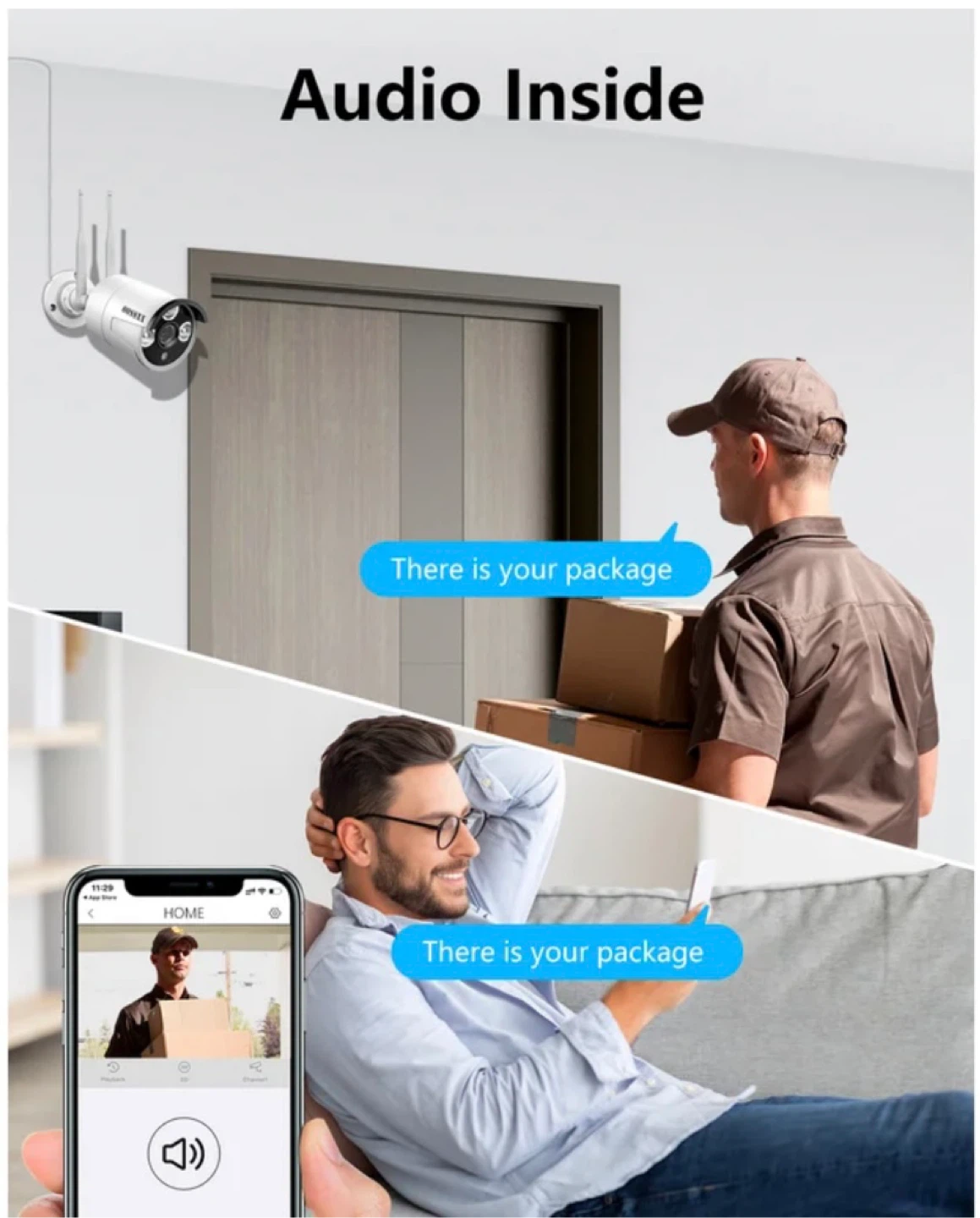 OOSSXX Dual Antennas Wireless Security Camera System, 1 pc 3.0mp - photo 3