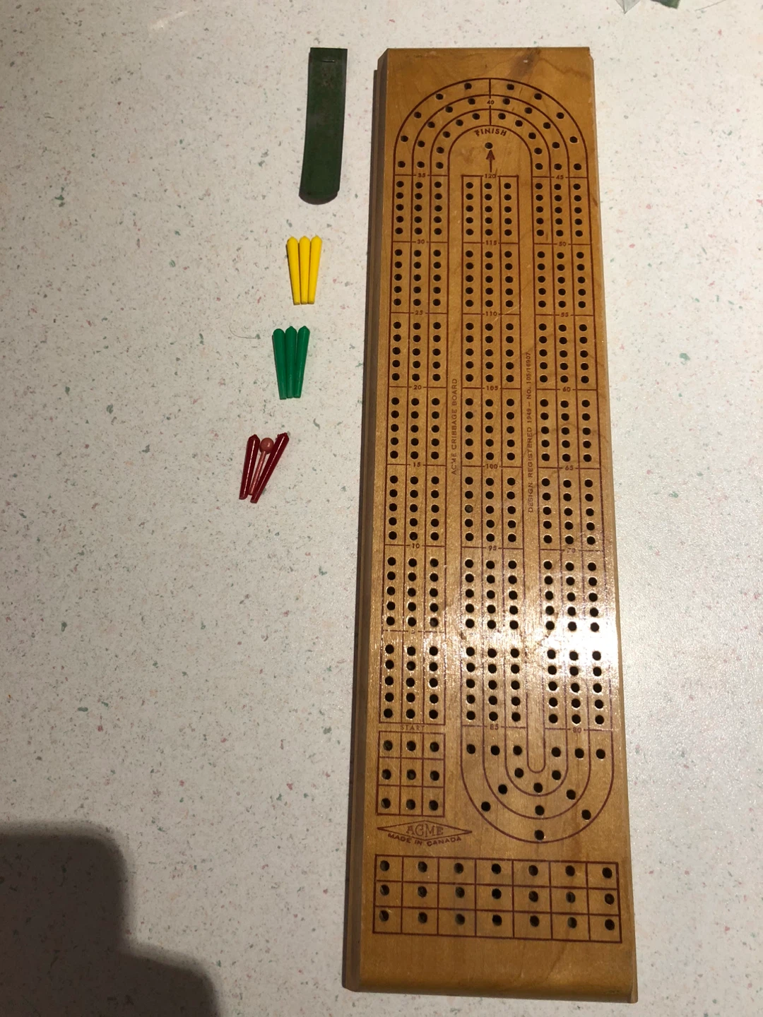 Vintage cribbage board