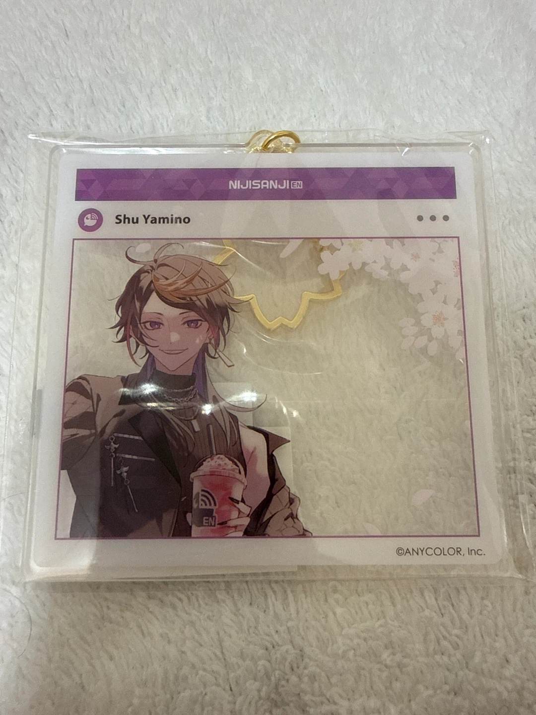 Nijisanji EN NijiEN Shu Yamino Sakura Bloom keychain NEW