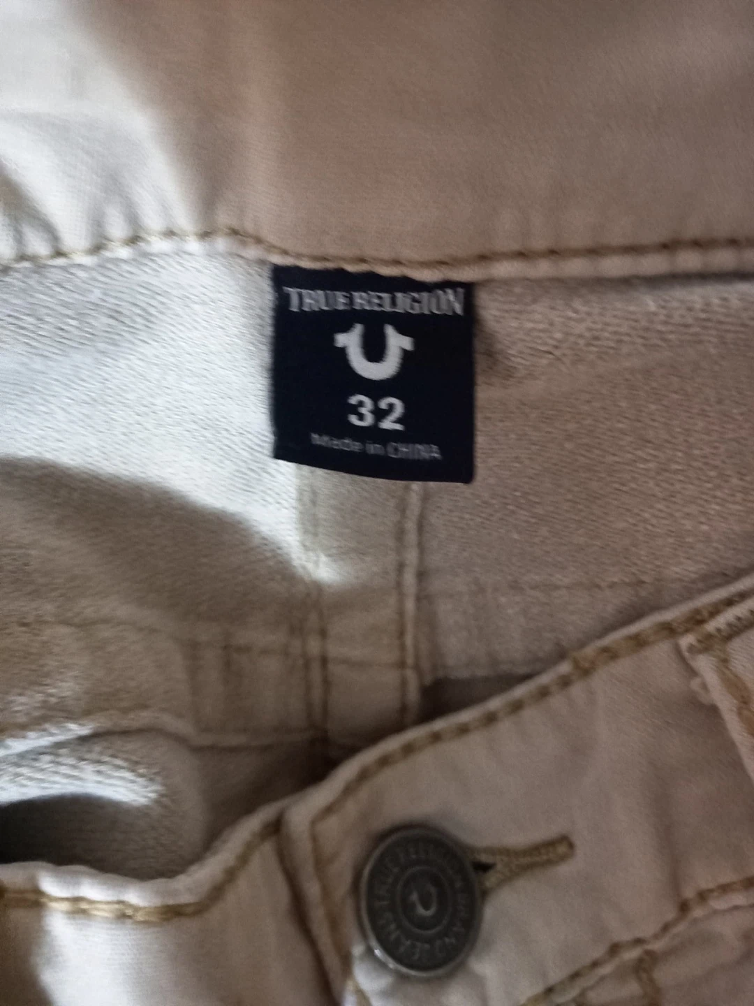 True Religion Beige Jeans Size 32