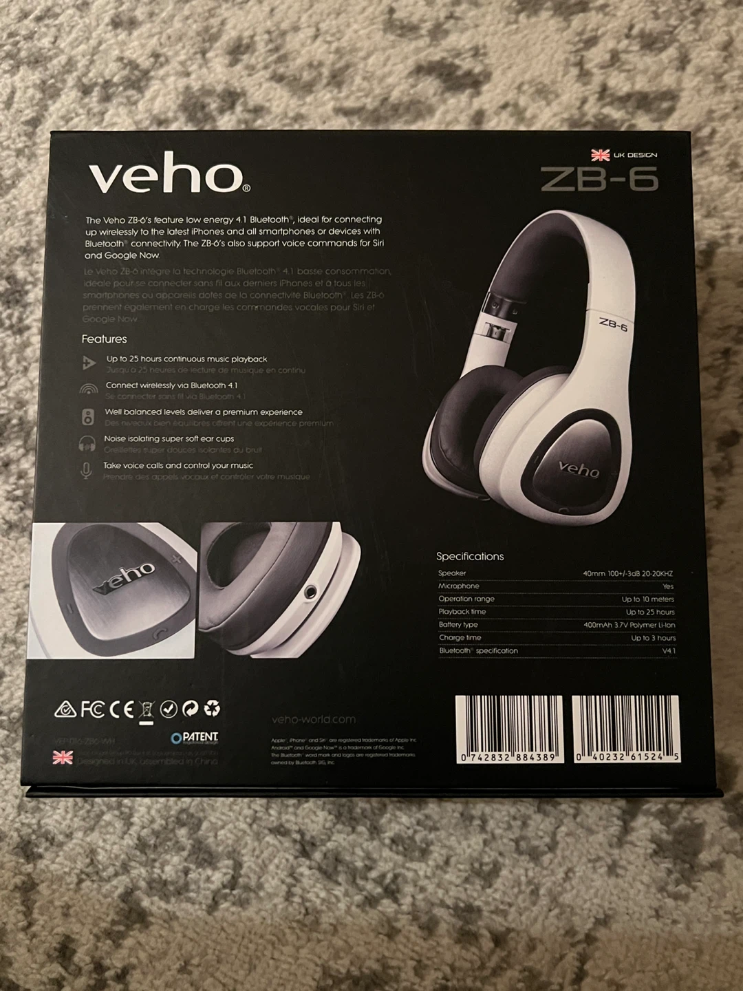 Veho ZB-6 Wireless Headphones - photo 3
