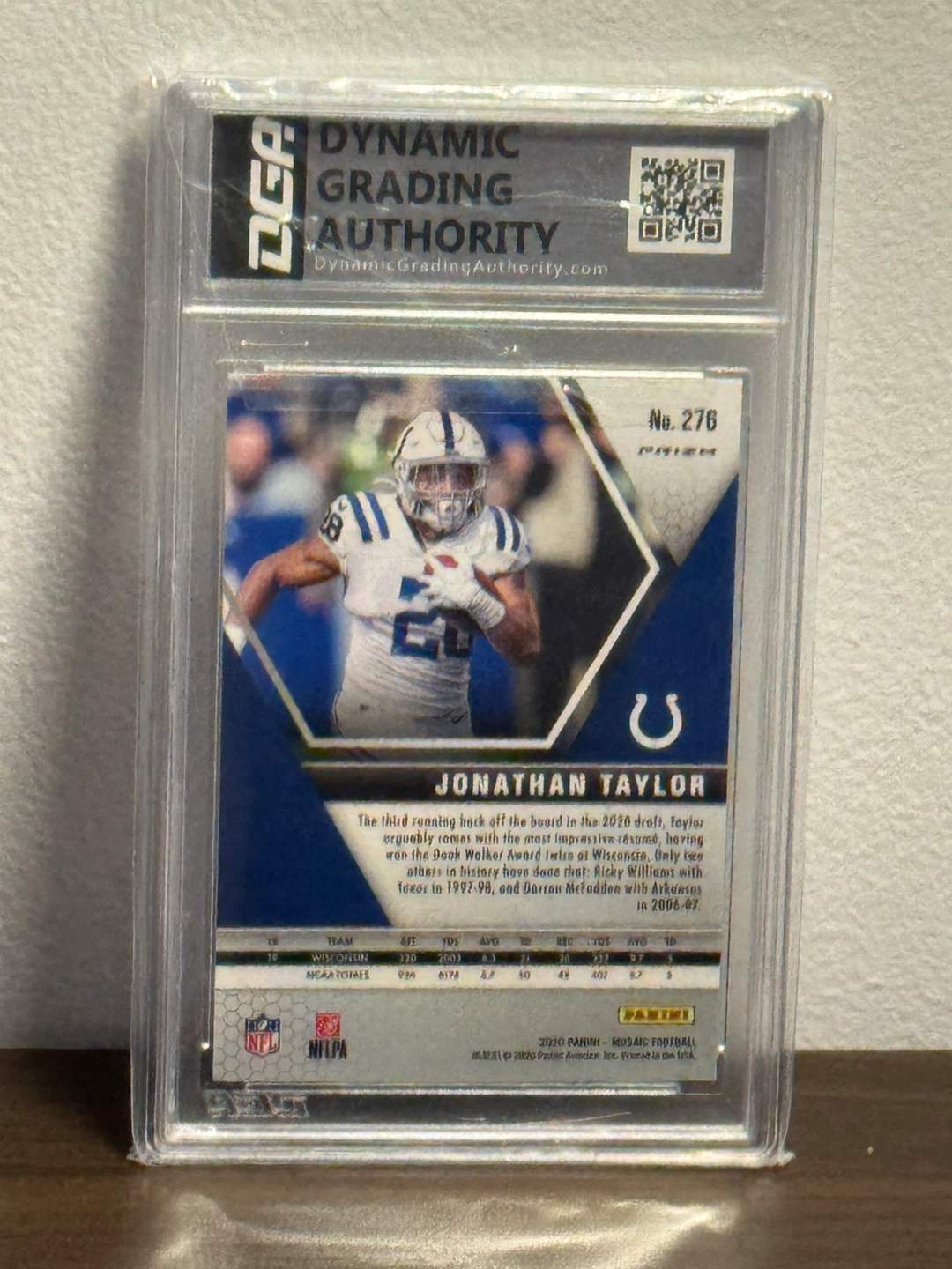 Jonathan Taylor 2020 Panini Mosaic Silver NFL Debut RC Card - photo 2