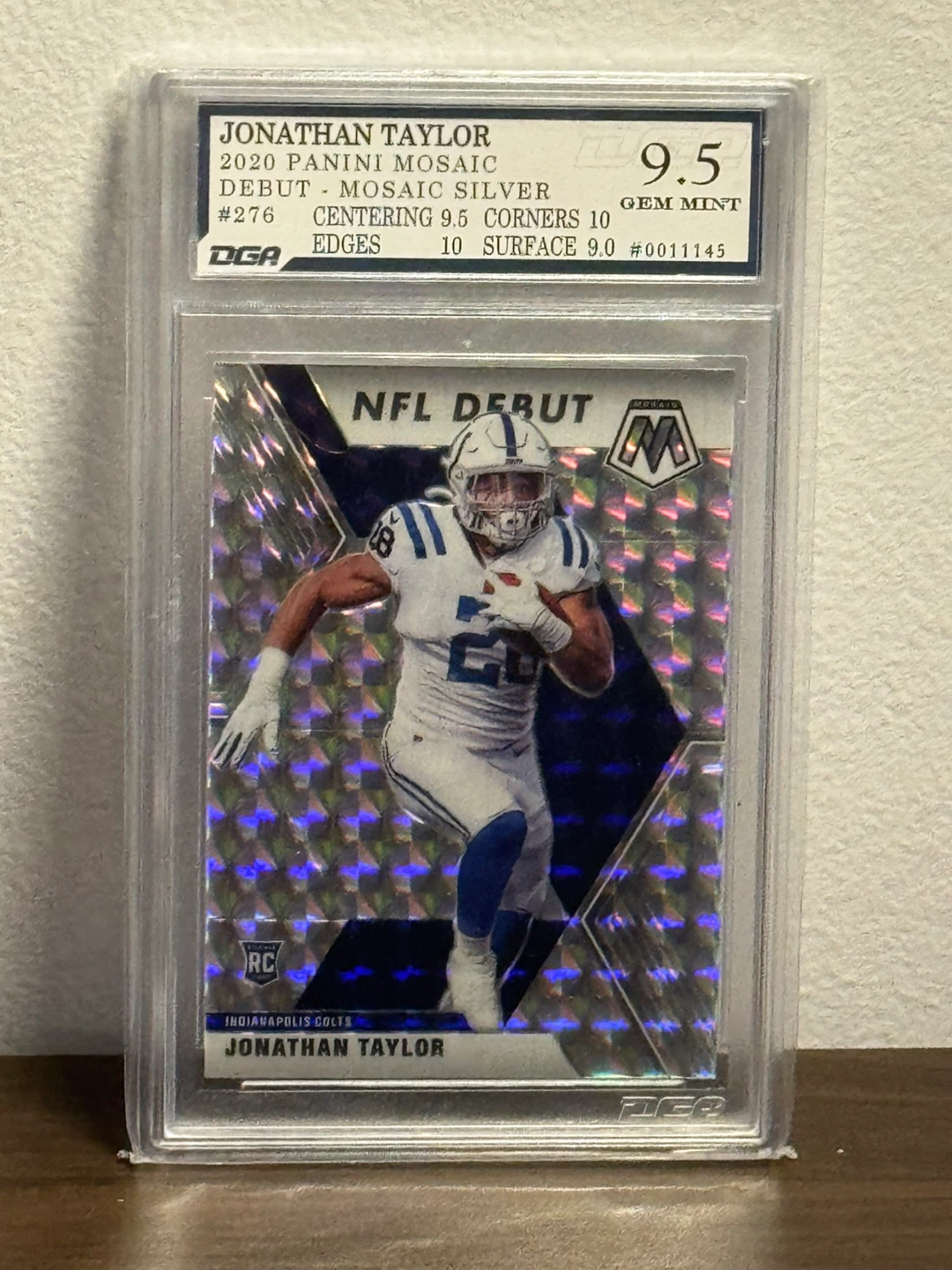 Jonathan Taylor 2020 Panini Mosaic Silver NFL Debut RC Card