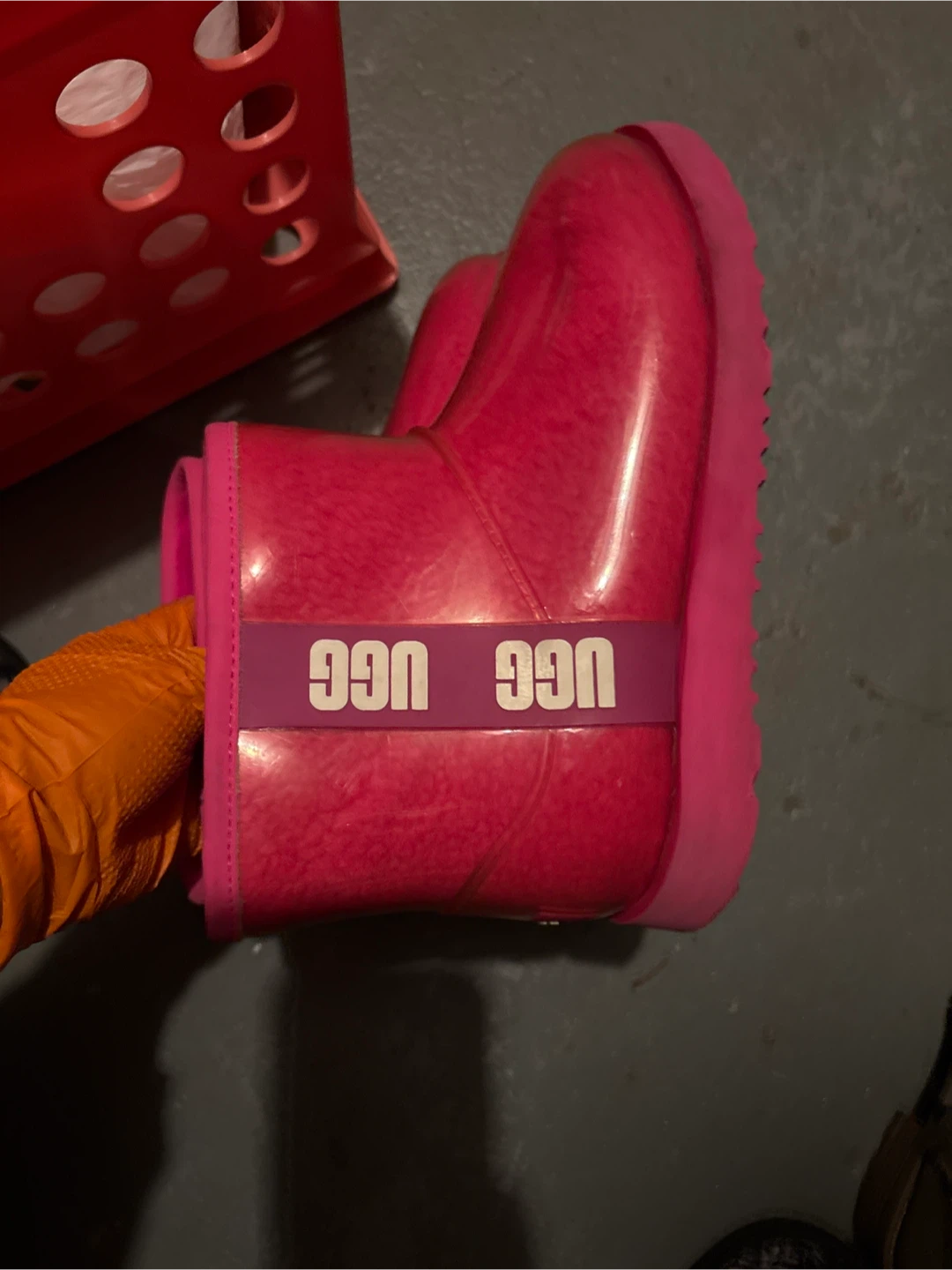 UGG Pink Transparent Jelly Boots