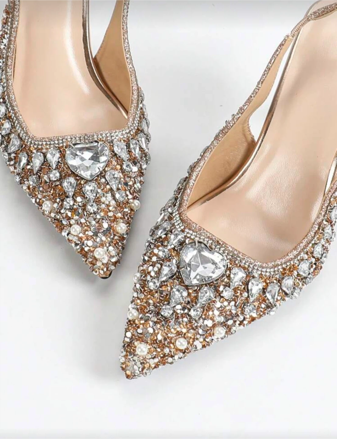 Women's Embellished Slingback Heels - photo 2