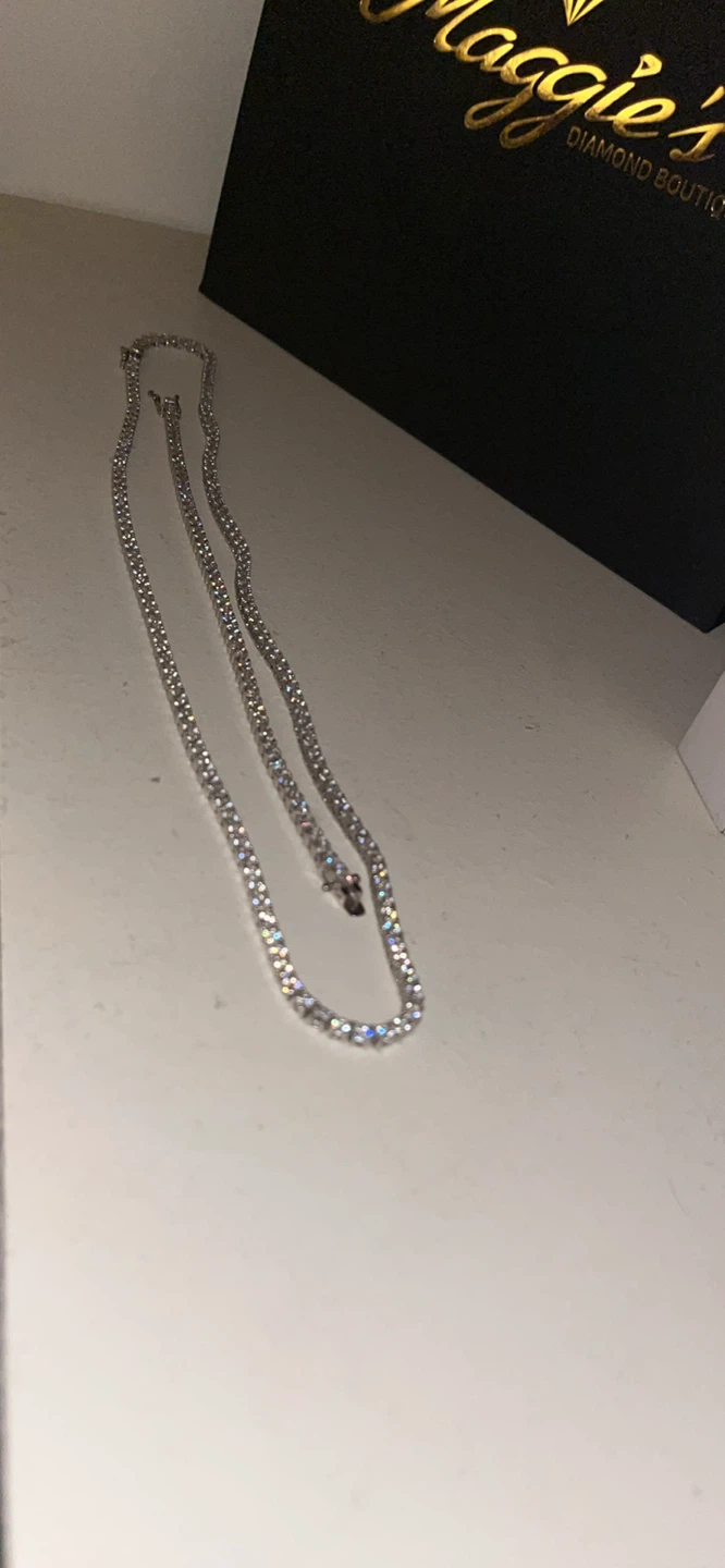Tennis Necklace and bracelet moissanite set
