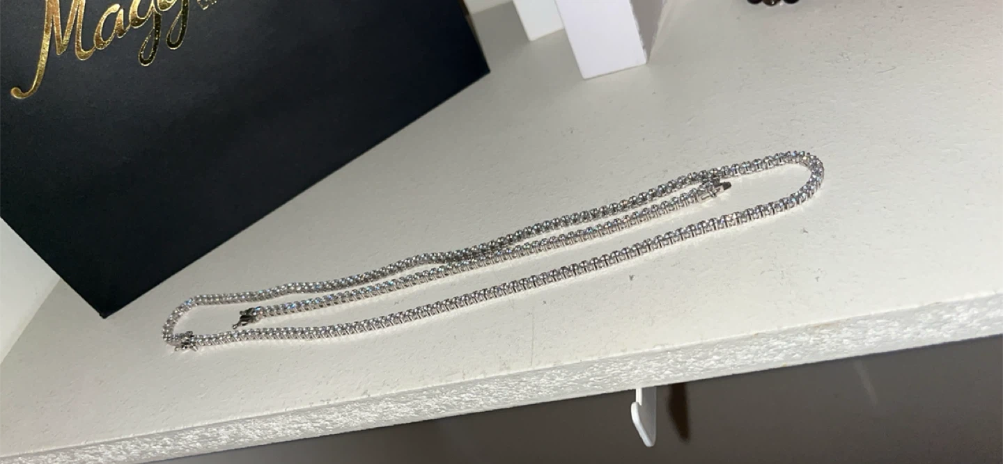 Tennis Necklace and bracelet moissanite set - photo 2