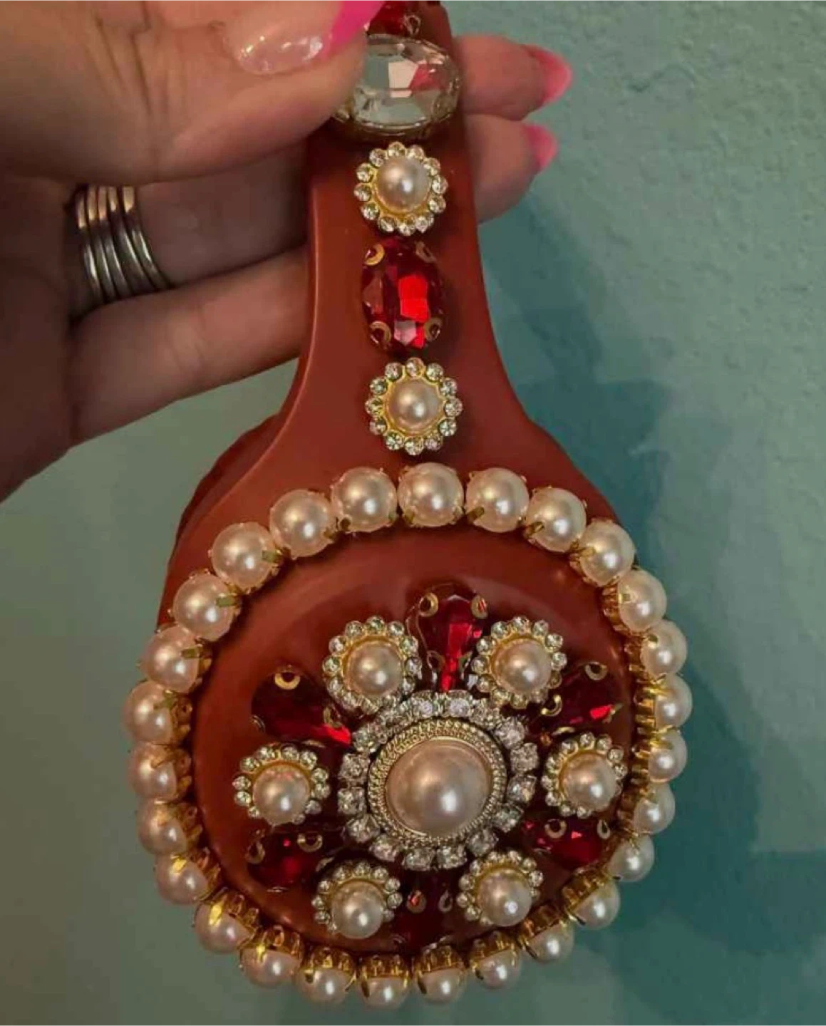 HeyDay Wireless Headphones - Red with Embellishments