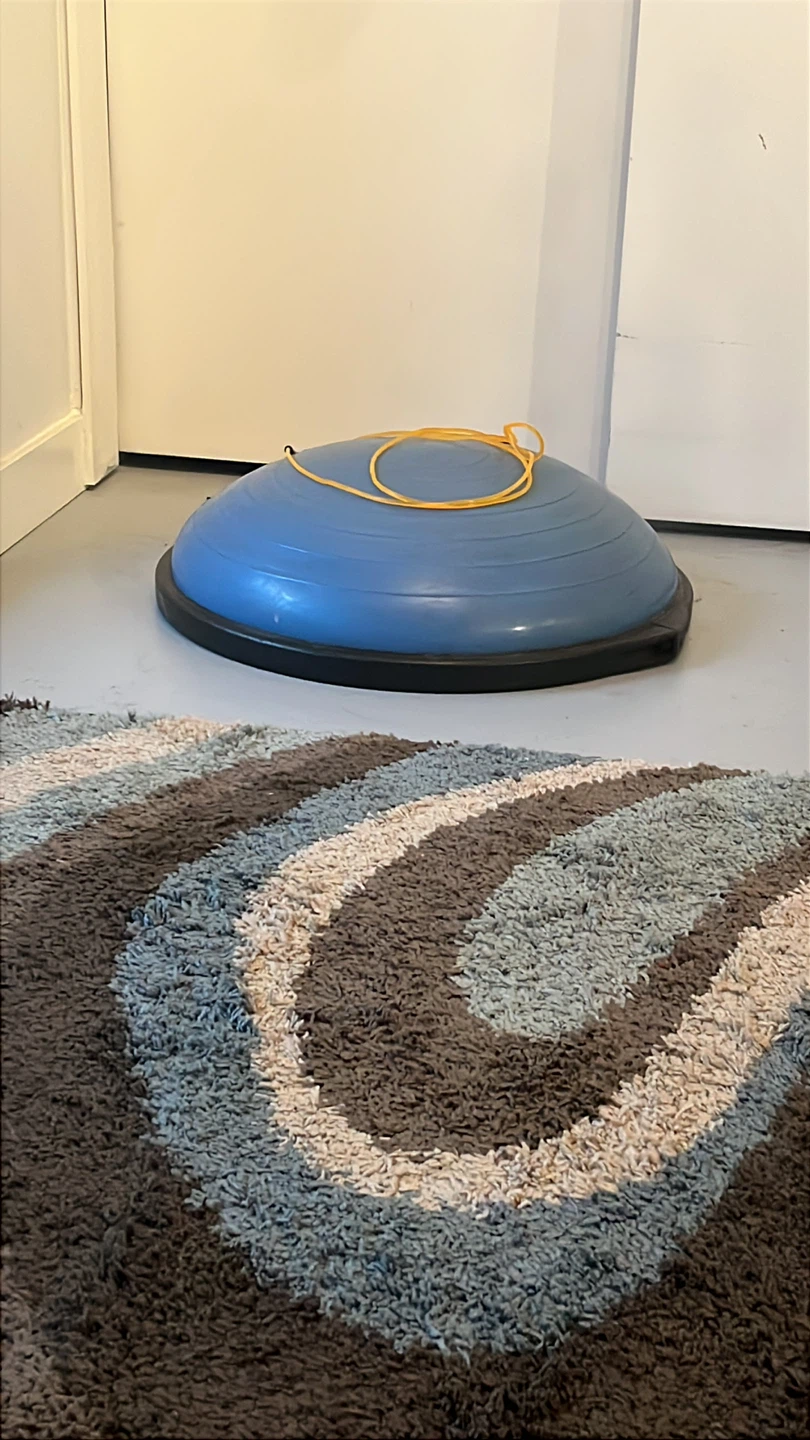Blue Balance Board with skipping rope