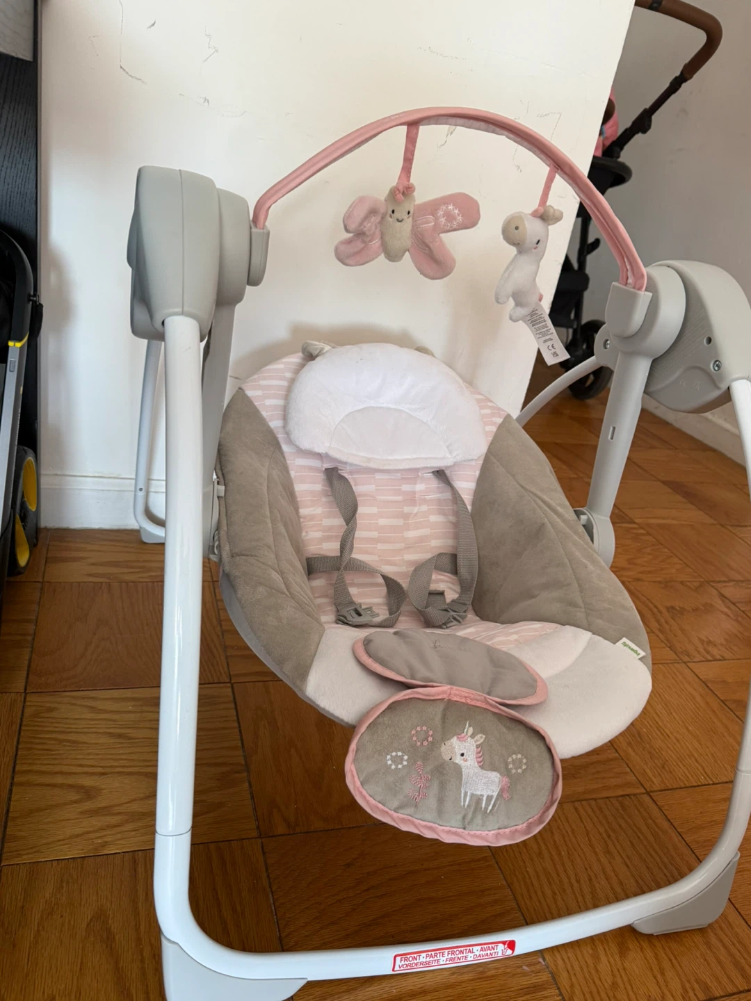 Baby Swing with Unicorn and Butterfly Toys