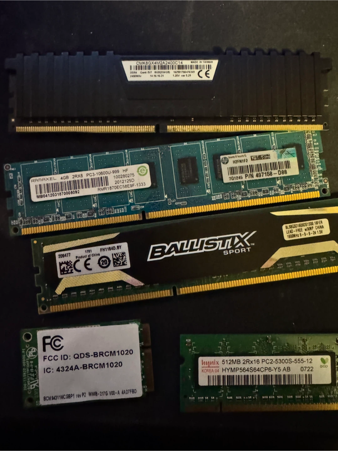 Assorted Computer RAM Modules