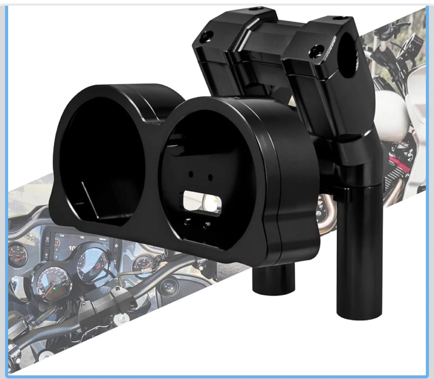 Handlebar Riser with Instrument Panel Kit for Harley Road Glide