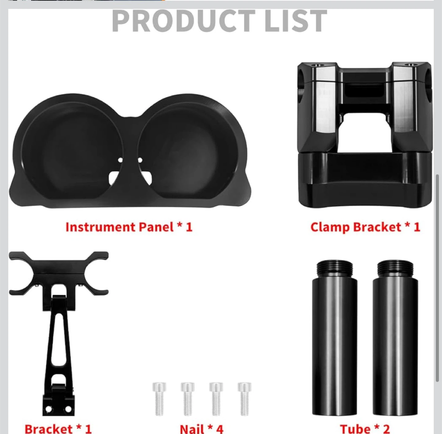 Handlebar Riser with Instrument Panel Kit for Harley Road Glide - photo 5