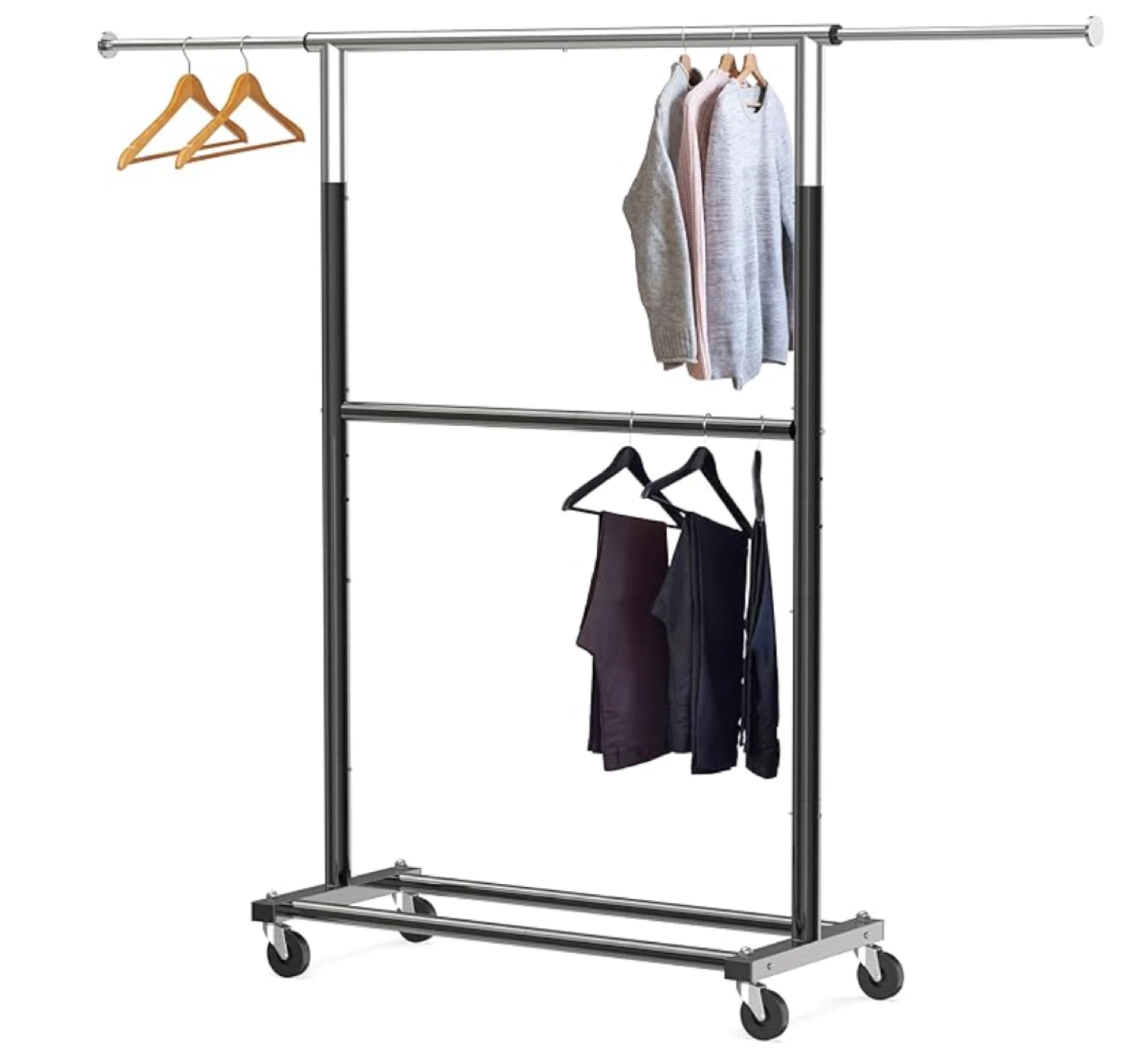 Simple Houseware Double Rod Garment Rack - photo 2