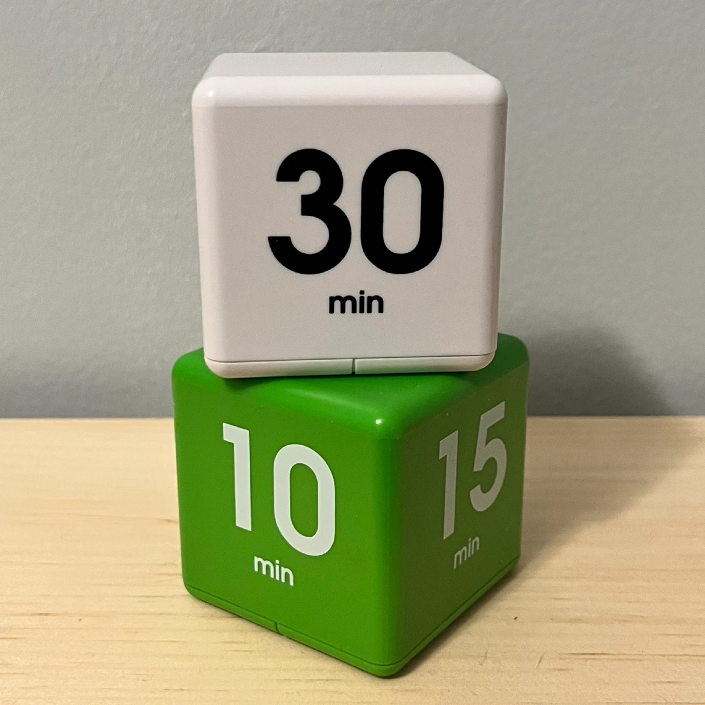 Pomodoro cube timers (green & white)