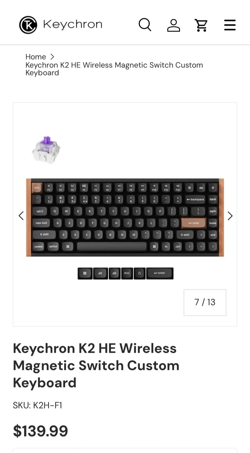 Brand new Keychron K2 HE Wireless Keyboard - photo 2