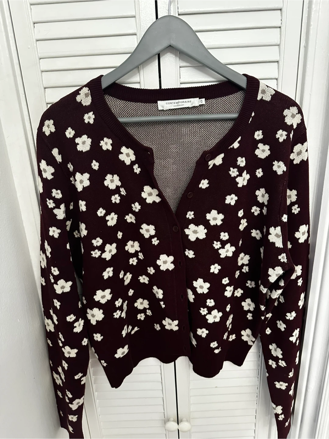 Contemporaine Par Simons Floral Cardigan - Size M