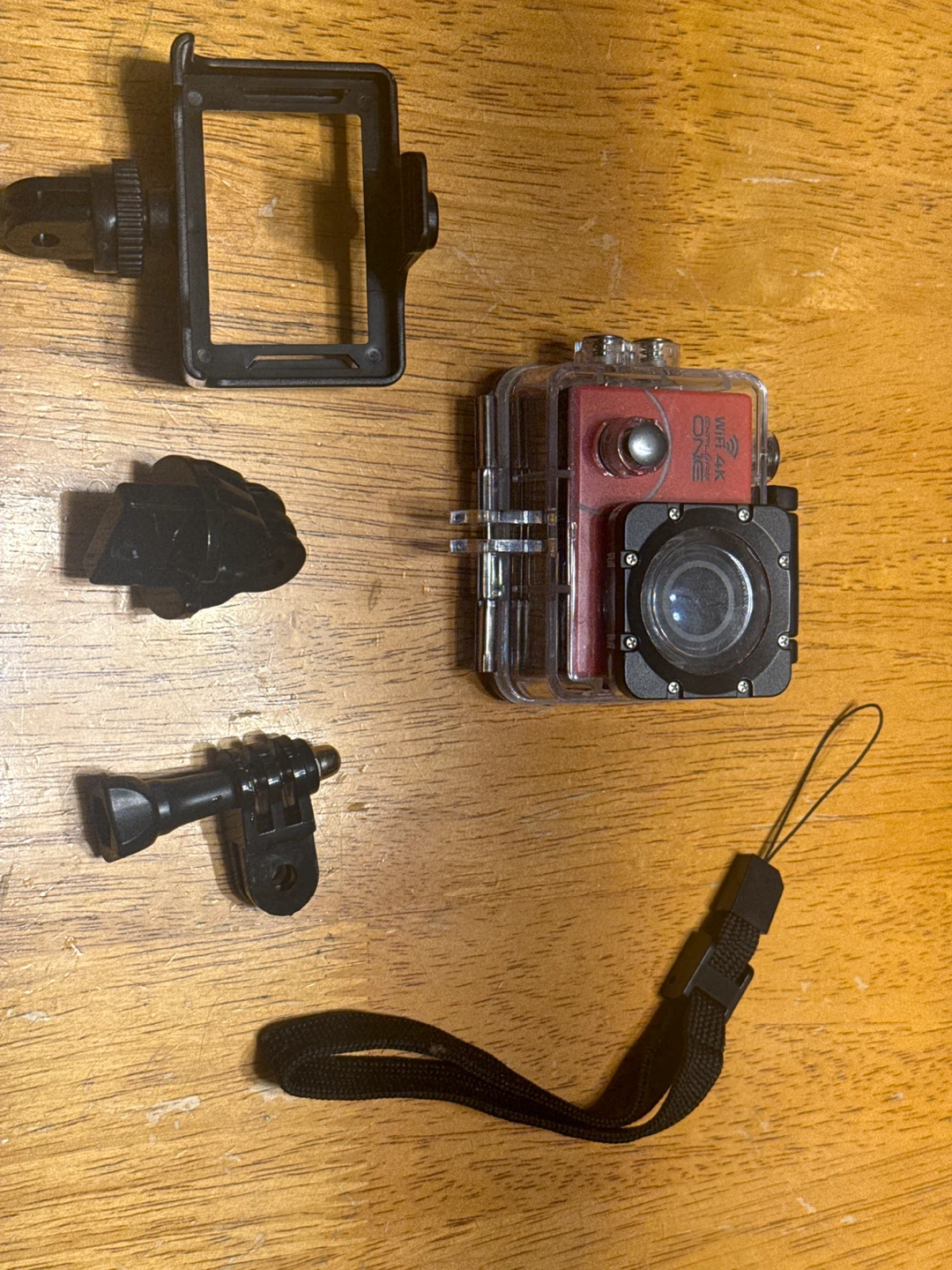 Waterproof Action Camera with Mounts and Strap