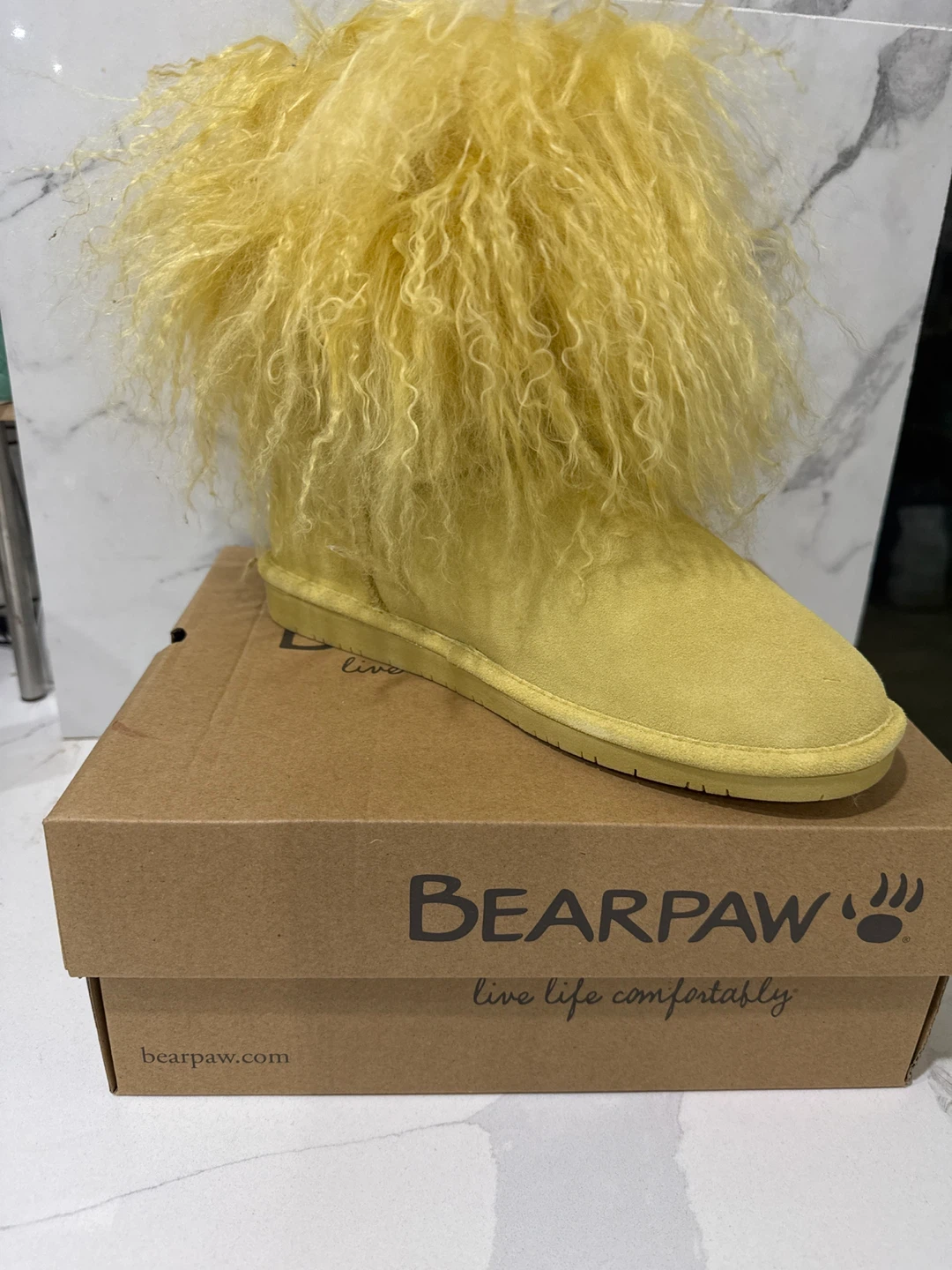 Bearpaw Yellow Fur Boots
