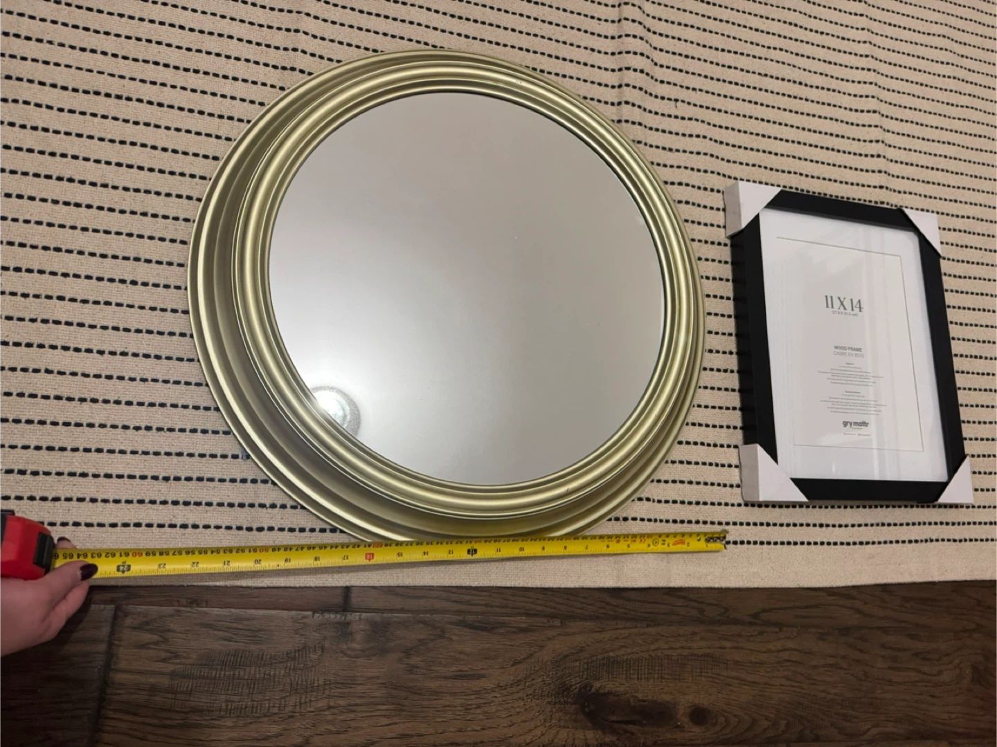 Gold Round Wall Mirror - photo 2