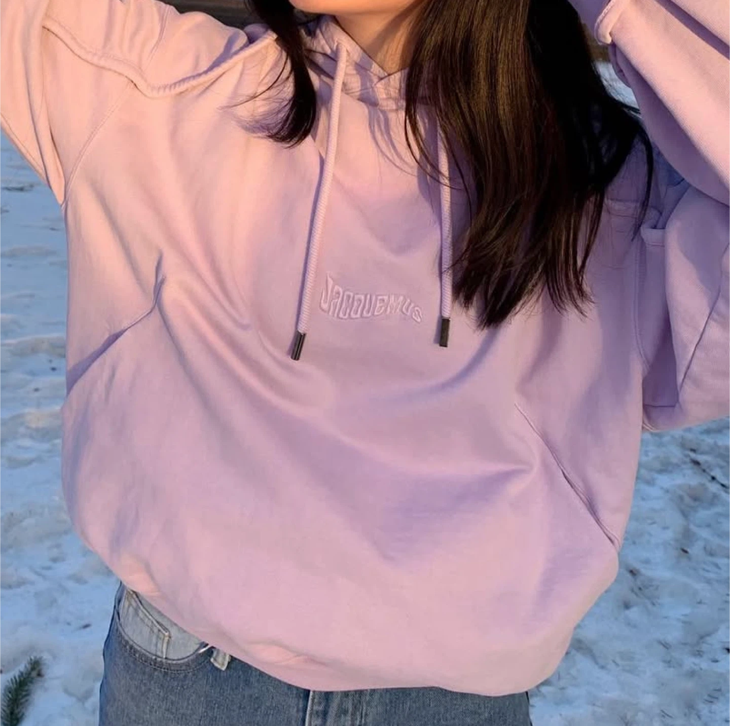 Jacquemus Lavender Hoodie Le Sweatshirt Camargue Clay Logo