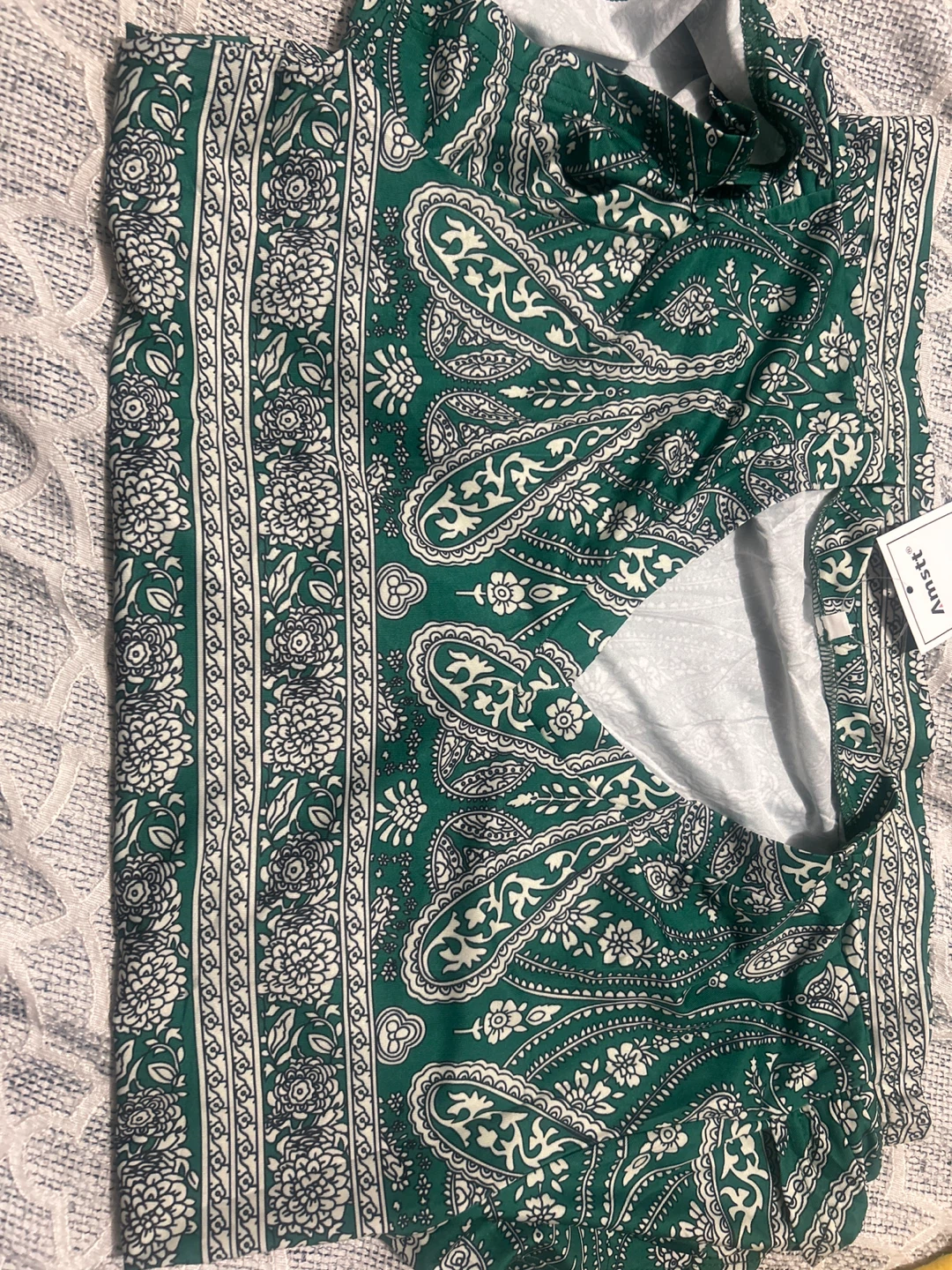 Amstt Green Paisley Print Dress - photo 2